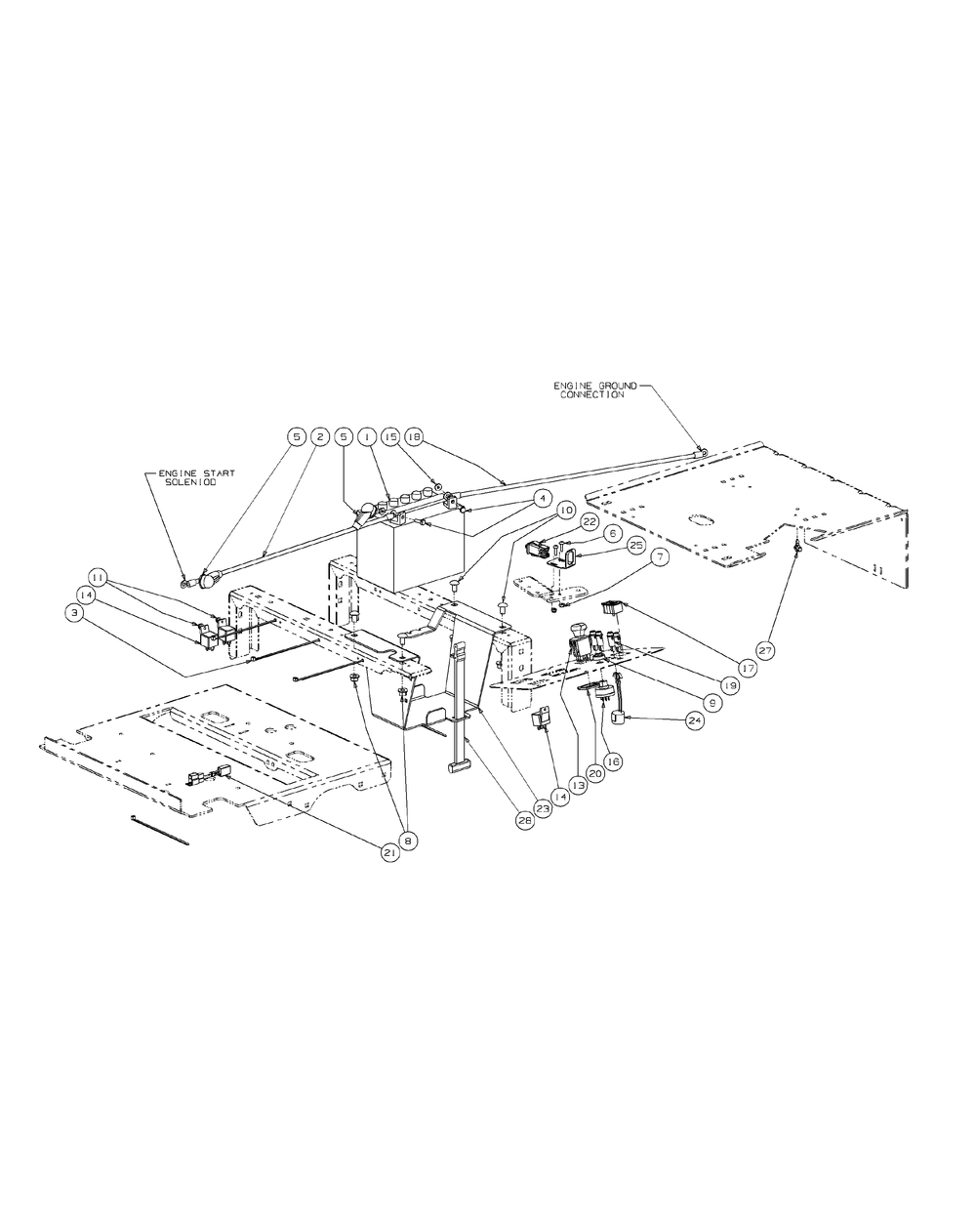 Electrical Assembly Diagram and Parts List for M60-KW LC-53AJ8CTX750-29HP-DFI-LC Cub Cadet Lawn Tractor